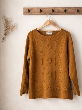 Carolina Colours Vintage Solid Chunky Knit Sweater